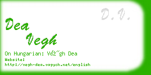 dea vegh business card